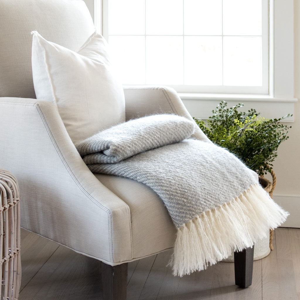 Classic Handwoven Mohair Throw