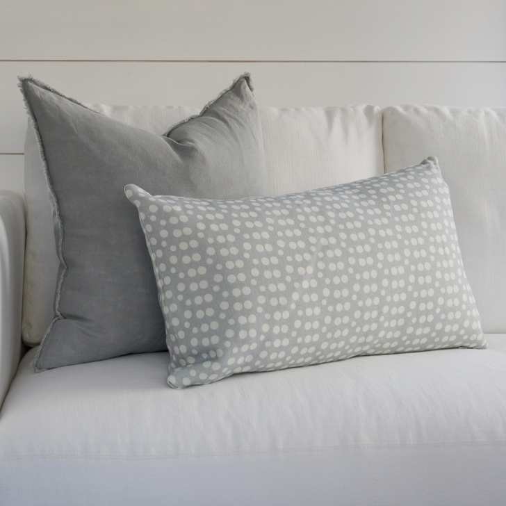 Stormy Gray Linen Pillow