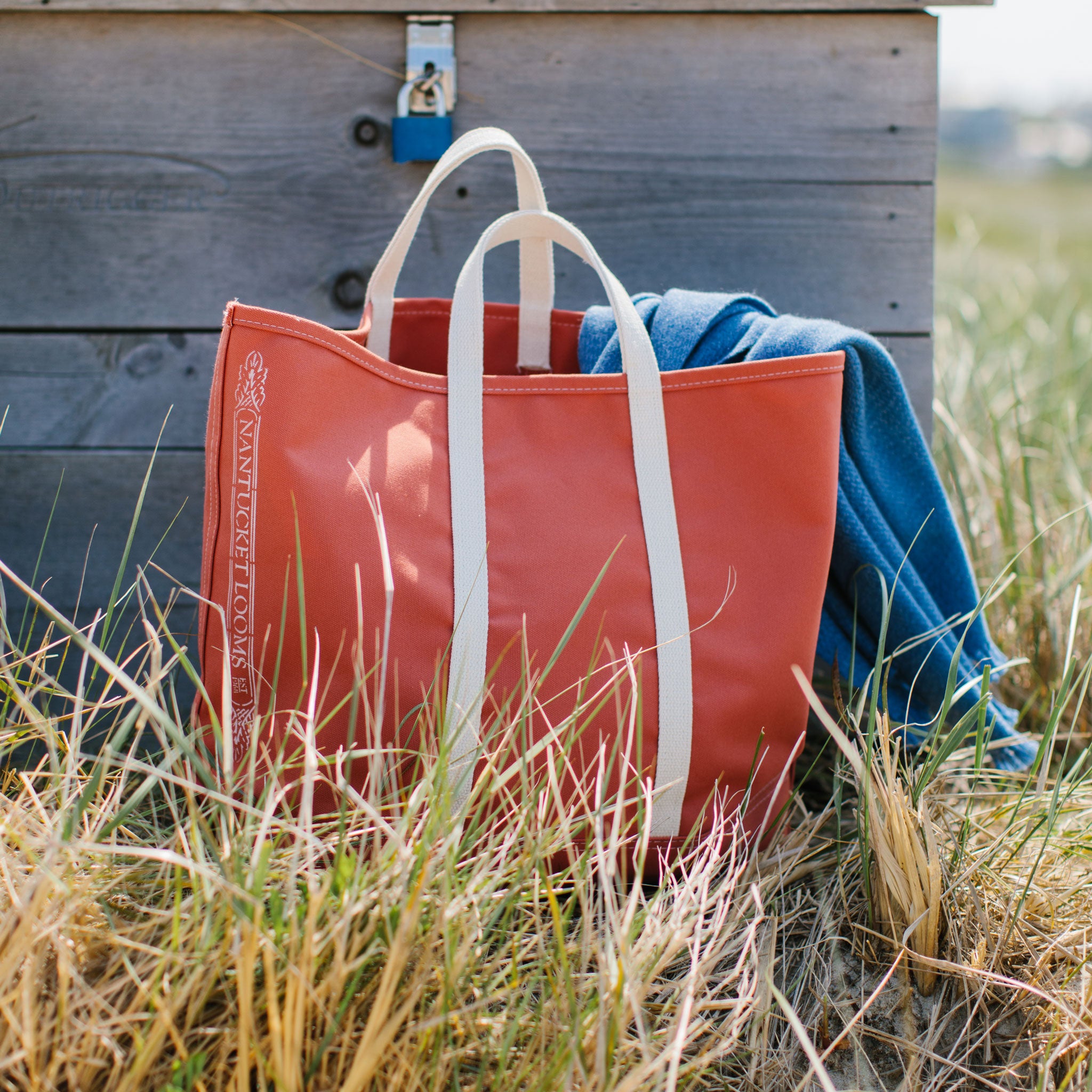 NL Faraway Red Canvas Boat Tote
