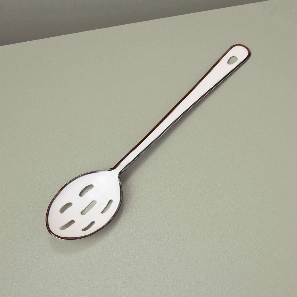 Enamel Slotted Spoon – Nantucket Looms
