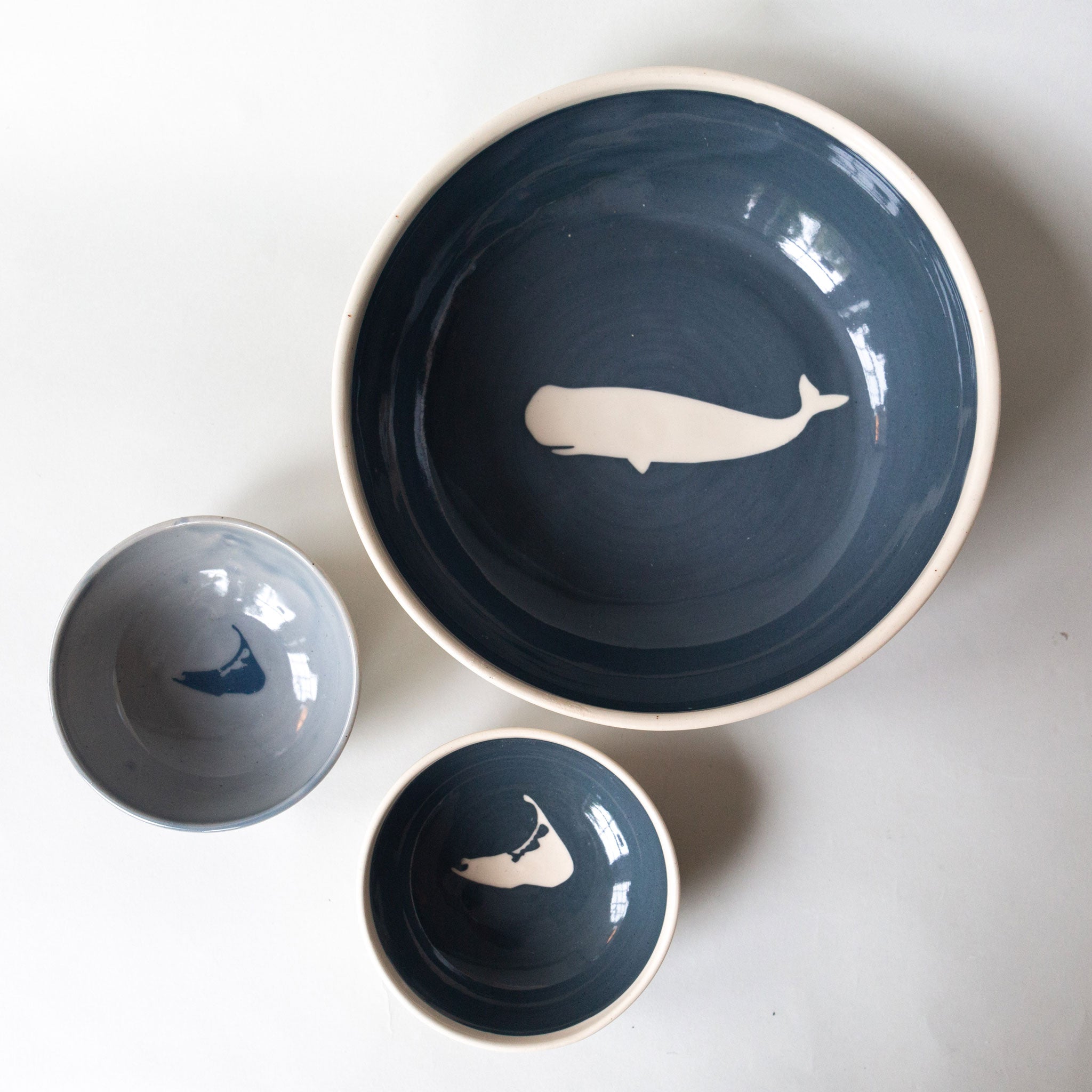 Handcrafted Nantucket Small Gray Bowl | Emily Johnson