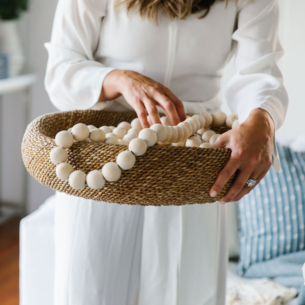 Natural Wooden Bead Garland – Nantucket Looms